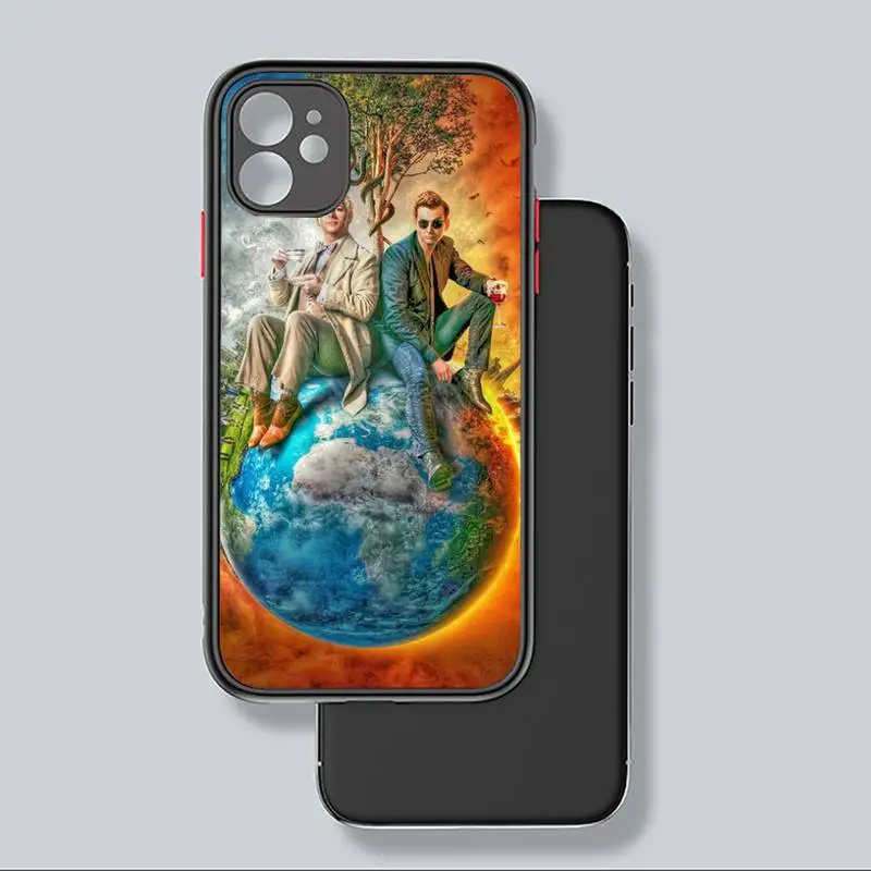 

Good Omen Phone Case For iphone 12 11 8 7 plus mini x xs xr pro max matte transparent cover