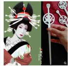 Заколка для волос в японском стиле, Шпилька для волос с эффектом ветра, украшение для волос, в классическом oiran, пластина для украшения кимоно
