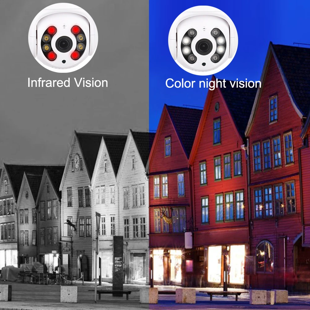 Hd 1080p Беспроводная Ai камера наружная скоростная Купольная Wi Fi Ip 2mp H.265 аудио Ptz