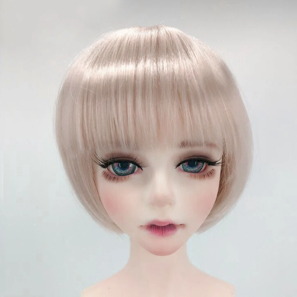

Милая челка для девочки, парик с короткими волосами для куклы 1/4, аксессуары для самостоятельного изготовления, белый