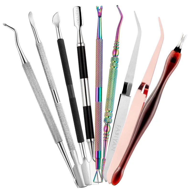 Маникюрный толкатель с двойной головкой 4 шт./компл. для кутикулы маникюра