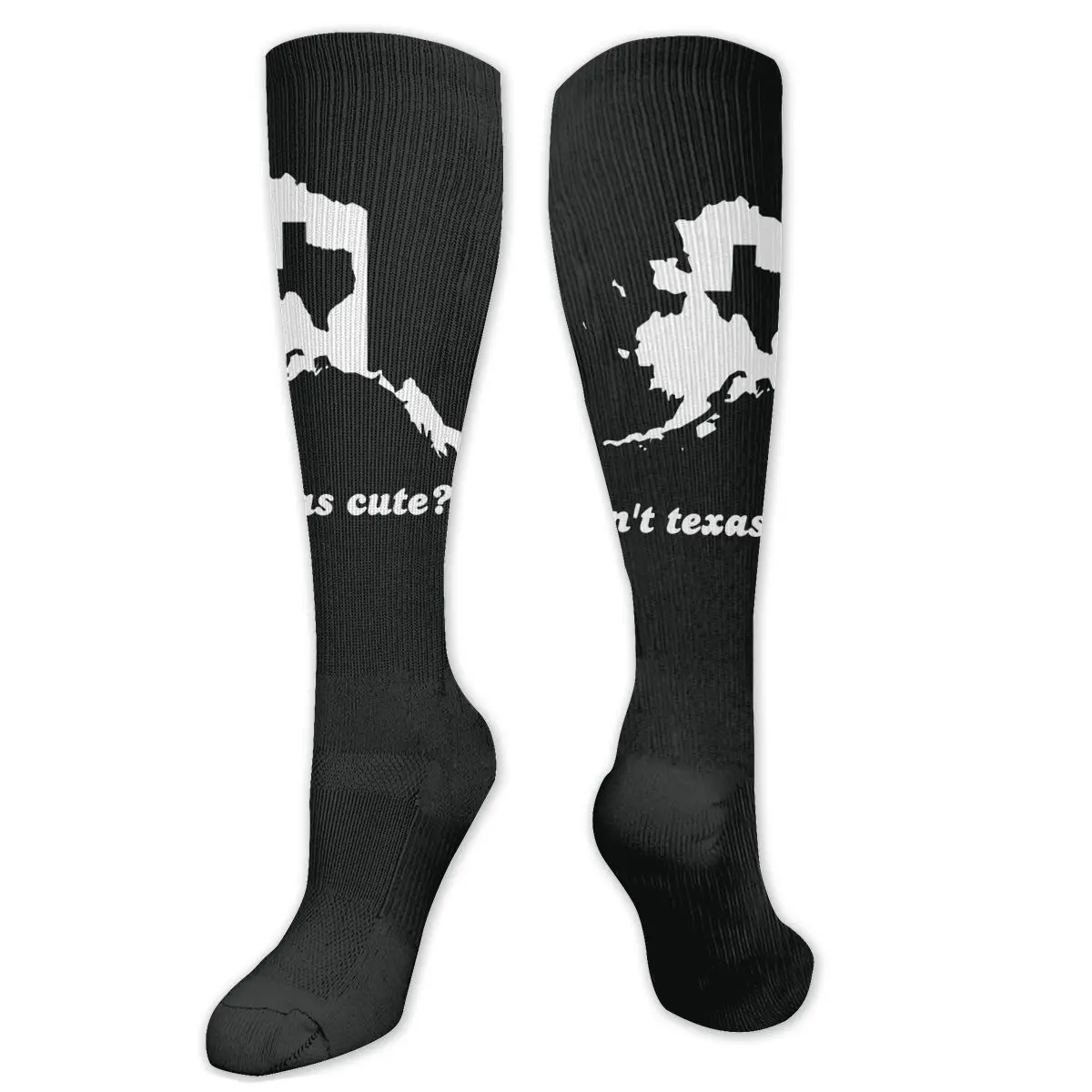 

Texas Compared To Alaska Compression Socks For Women Men Plus Size Wide Calf For Nurses Running Athletic