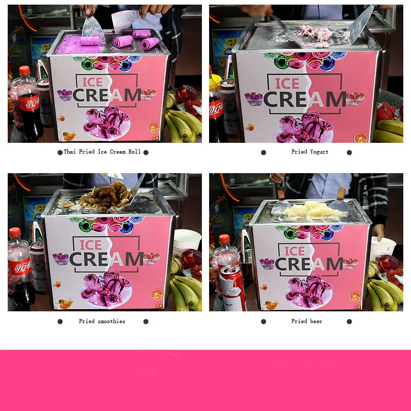 Малая тайская Одноместная Машина для жарки мороженого 110 В/220 В 330 Вт | Бытовая