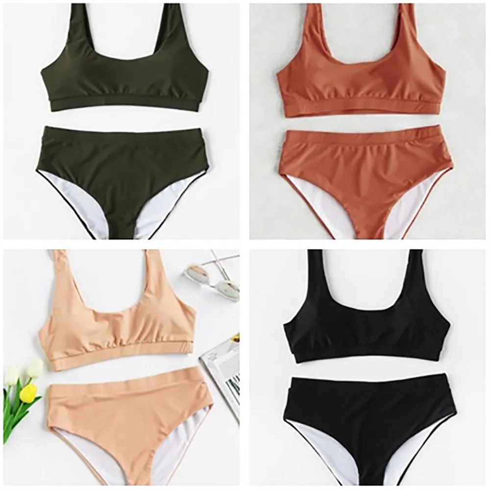 Новинка винтажное бикини женский купальник 2020 Холтер пуш ап набор ретро средняя