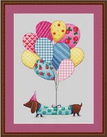 birds and peach blossoms and birds counted cross stitch kit cross stitch rs cotton with cross stitch balloon on sausage dog