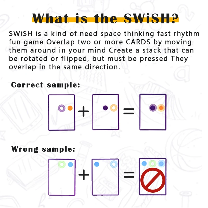Swish-веселые домашние вечерние настольные игры в стиле мини для детей, как это классическая образовательная карта игра логическая игра Вечерние игры