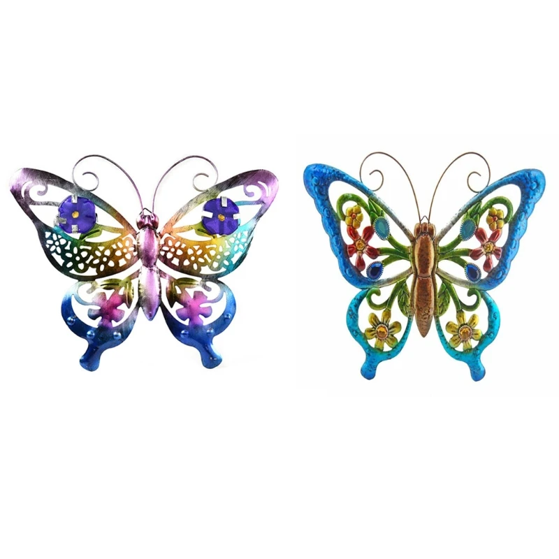 

808B Metal Butterfly Wall Art Hanging Decor Sculpture for Patio Garden Backyard Indoor Outdoor Bathroom Bedroom Living Room