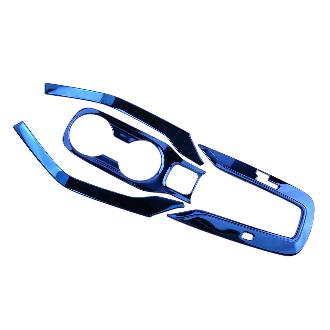 

4 шт./компл. Автомобильная LHD синяя титановая центральная консоль, панель переключения передач, подставка для чашки воды, отделка, подходит д...