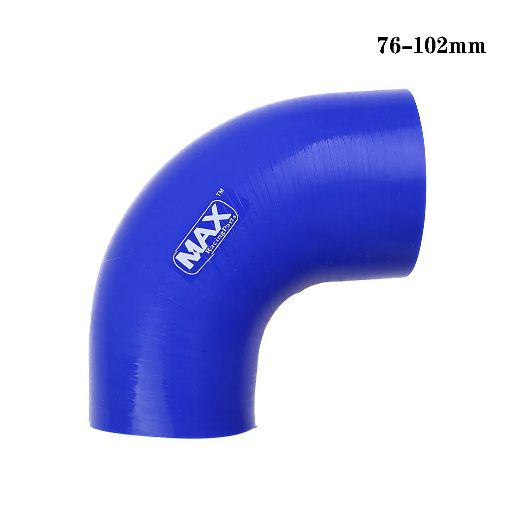 Inner 76-102mm YATERKU силиконовый шланг 90 градусов Максимальный силиконовый шланг 90 градусов колено изгиб 51-63/50/63/76/89/102 мм интеркулер впускной трубы#819g30 - Цвет: Inner 76-102mm