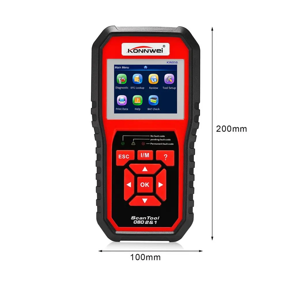 

KONNWEI KW850 OBDII EOBD Auto Car Diagnostic Scanner Code Reader Car Vehicle Scanning Tool Support 8 Languages