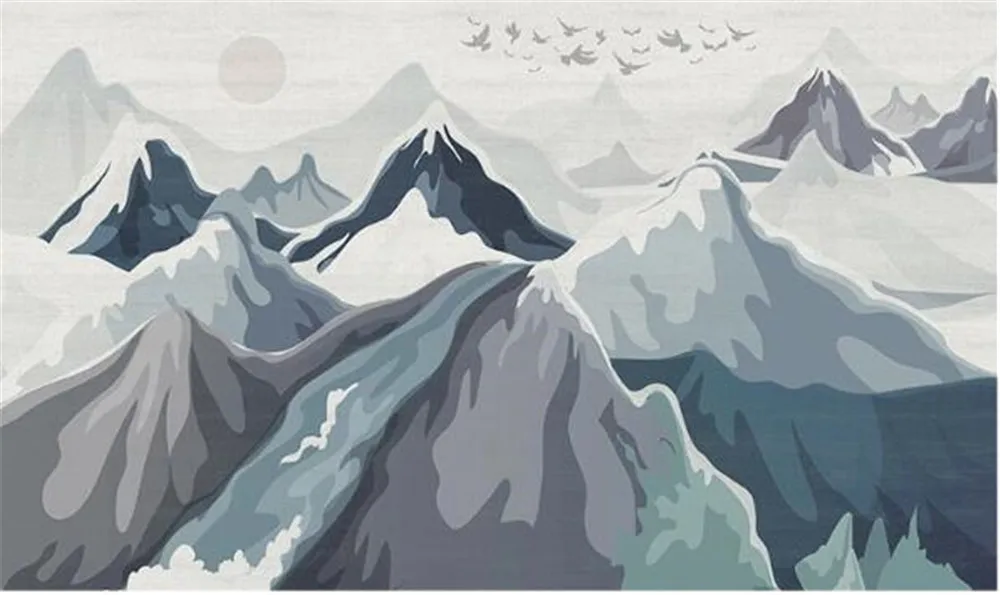 

milofi custom wallpaper mural 3D modern minimalist abstract landscape art TV sofa background wall mural