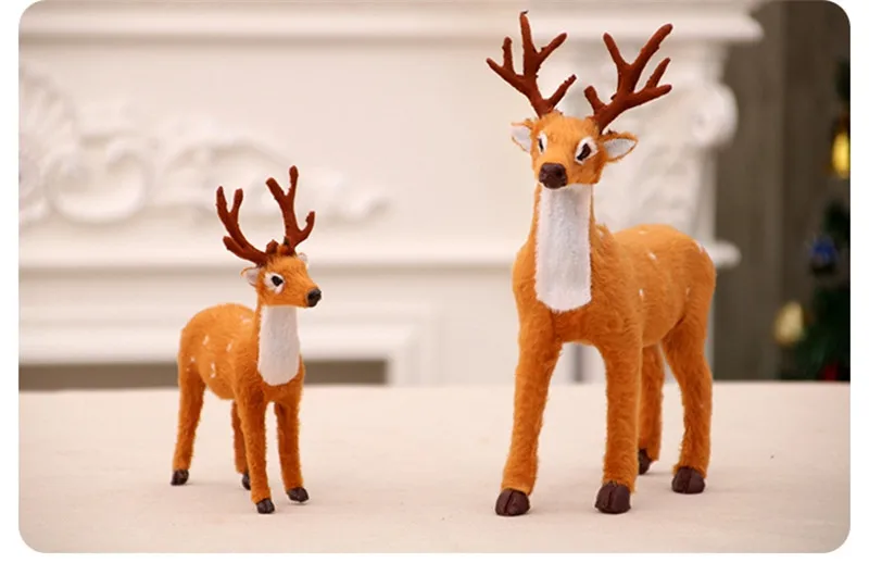 Милый подарок 3 размера Рождество олень украшение плюшевый пушистый домашний