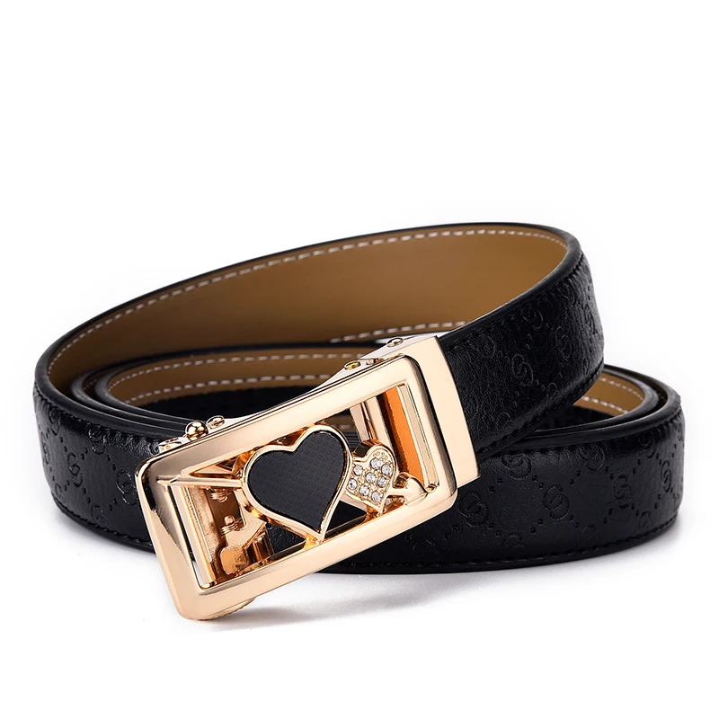 New boutique women's luxury automatic buckle belt jeans belt multi-color optional casual fashion skirt belt