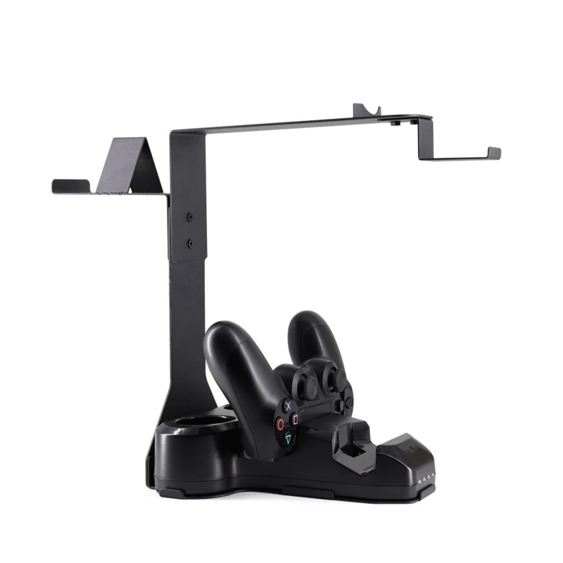 

4 in 1 PS4 and PSVR Controller Charging Stand Headset Support Showcase Display Your PS4 PSVR Headset