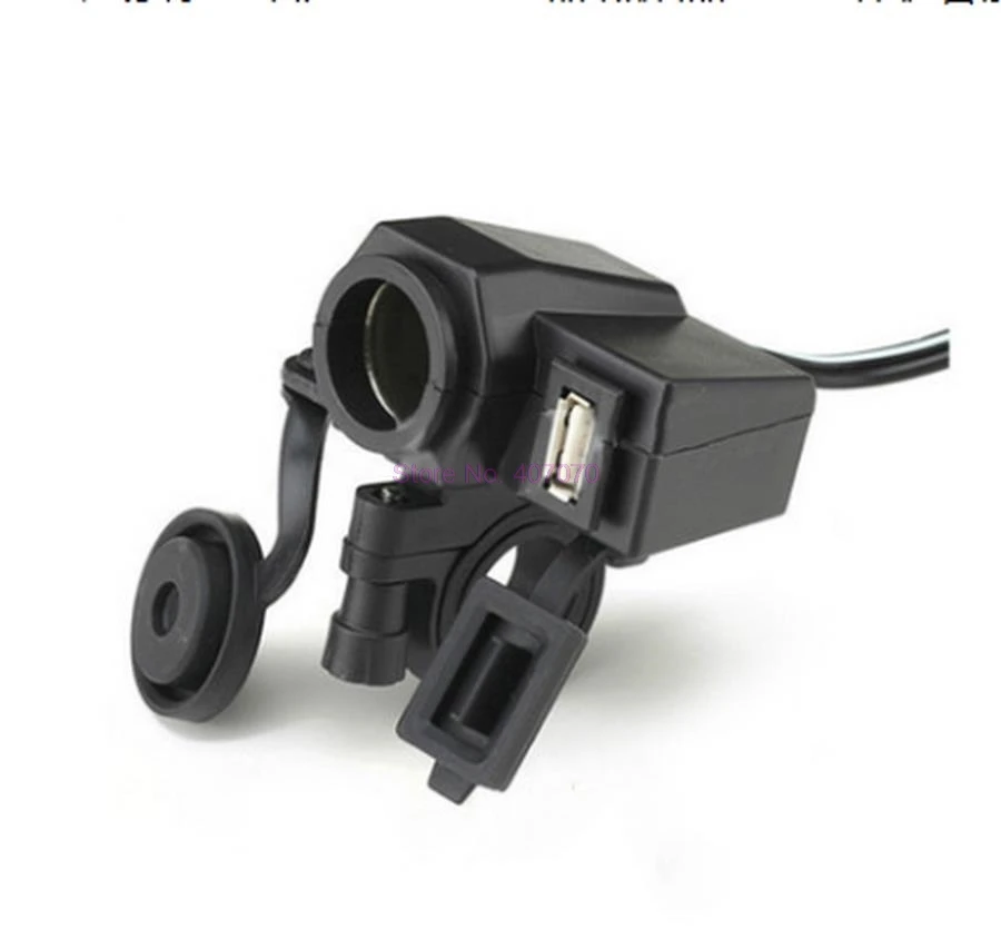 by DHL or Fedex 50pcs Motor waterproof USB charger cigarette lighter USB-one support for mobile GPS navigation charging 2.1A hot |
