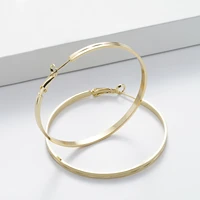 1 pair hoop earrings for women 14k plated hypoallergenic lightweight cz big hoop earrings set 60mm
