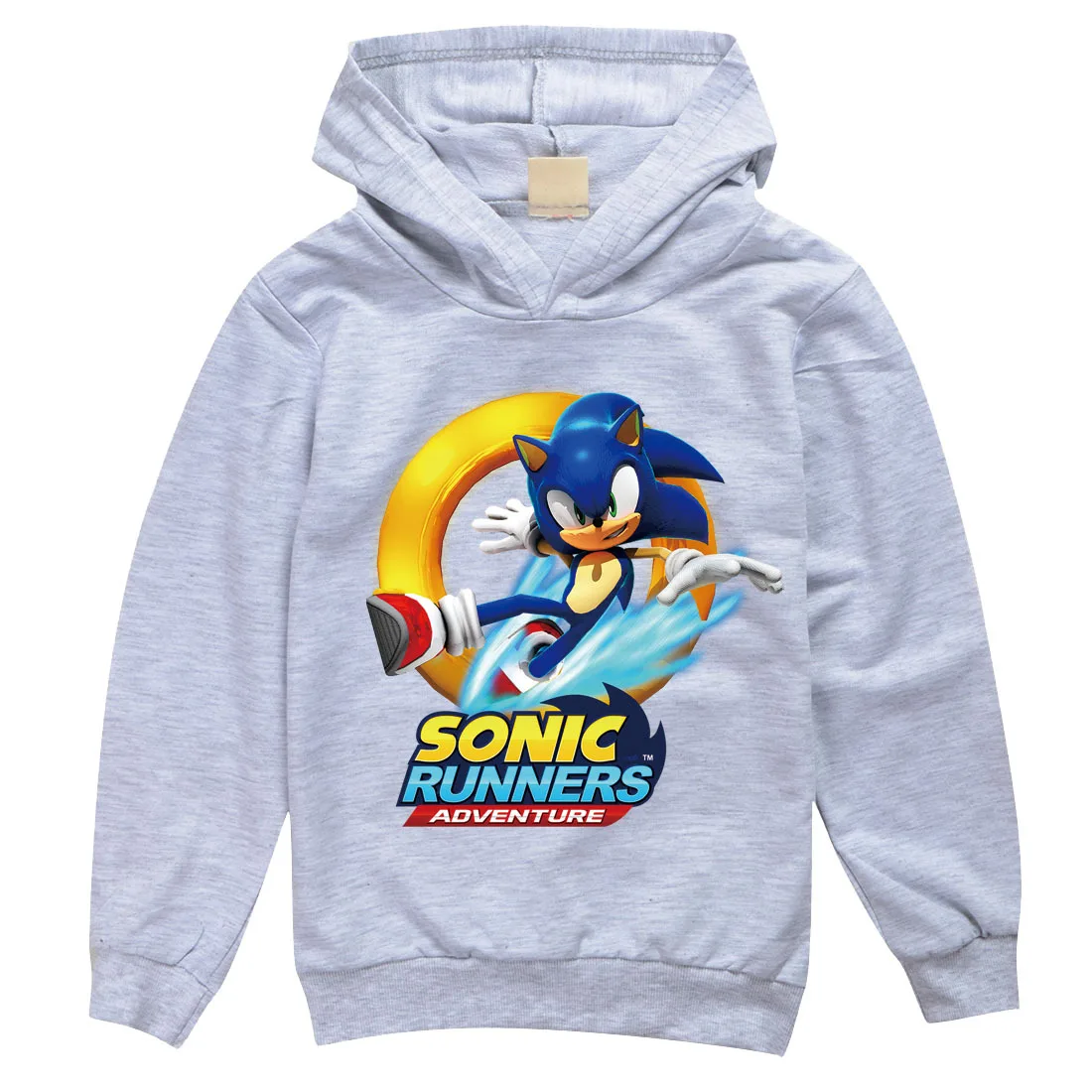 

2-16Y Anime Super Sonic Hoodies Kids Cartoon The Hedgehog Sweatshirt Boys Long Sleeve Coats New Baby Girls Outfits Casual Tops