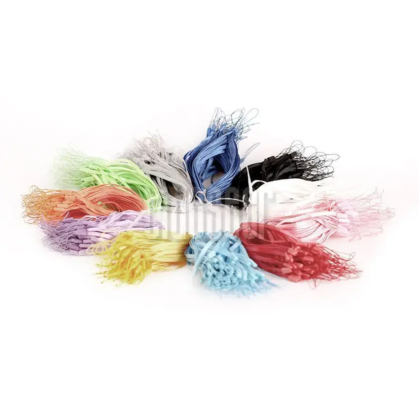 100pcs nylon wrist hand cell mobile phone straps lanyard for camera usb flash drives key id badge keychain name tag holder free global shipping