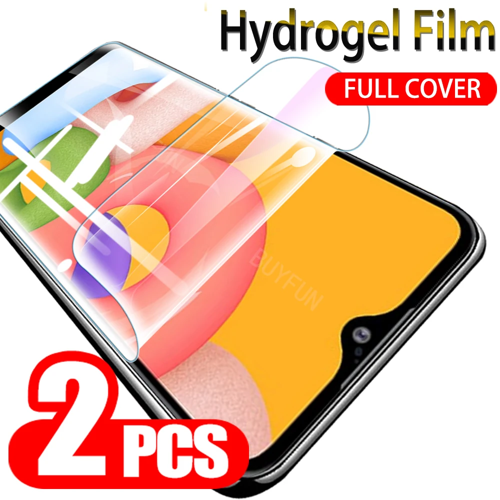 

2PCS Safety Hydrogel Film For Samsung Galaxy A01 A10 S A10S A10E Soft Full Cover Film On Glaxy A 01 10 Screen Protector Not Glas