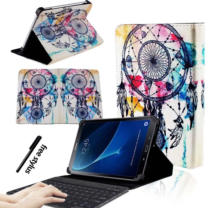 Dream Catcher KK&LL для samsung Galaxy Tab A A6 10,1 T580 T585()-кожаный чехол-подставка для планшета+ bluetooth-клавиатура - Цвет: Dream Catcher