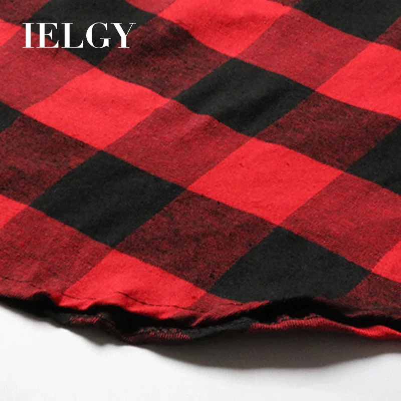 

IELGY Plaid Shirt Women Comfortable Long Sleeve Fashion V-neck Trend Slim Fit Top