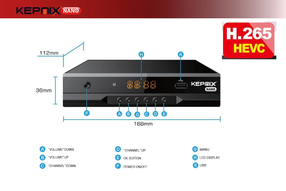 Спутниковый ресивер Kevin nix nano m3u hevc 2 шт. поддерживает модем powervu autoradio OLL 3G порта USB