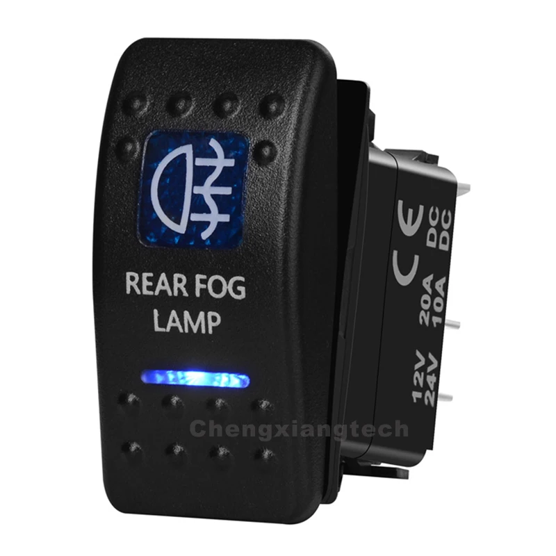 Автомобильная лодка 5 контактов вкл/выкл SPST печать задняя противотуманная фара