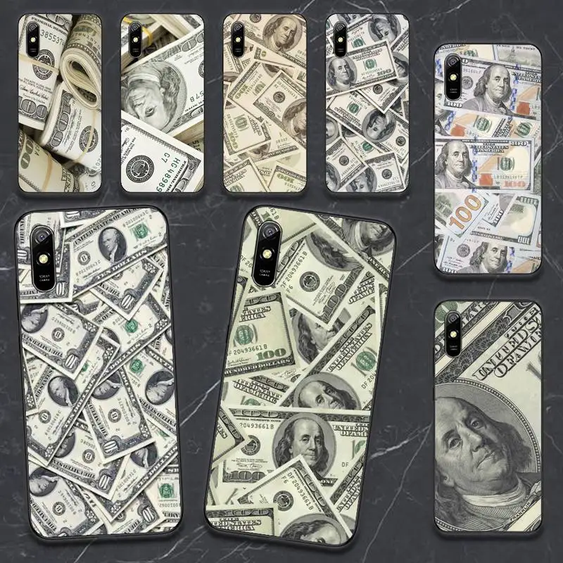 

Money Dollars Bill Cash Ben Franklin Phone Case For Xiaomi Redmi Note 4 4x 5 6 7 8 pro S2 PLUS 6A PRO