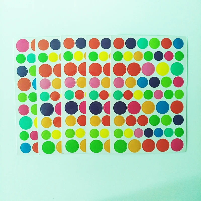 5 шт./лот красочные круглые наклейки для скрапбукинга планировщика записей