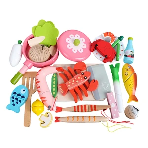 Деревянные кухонные игрушки, режущие фрукты, овощи, еда, притворяться, играть, раннее образование, еда, игрушки, готовая игрушка, дети, миниатюрная еда