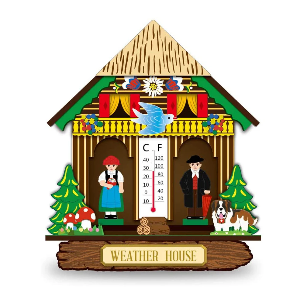 Барометр-термометр деревянный настенный гигрометр креативный дизайн украшение