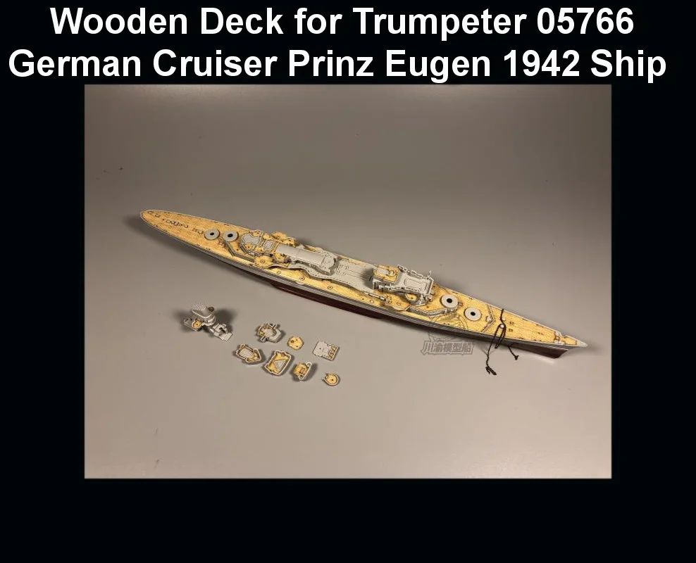 Деревянная колода масштаба 1/700 для немецкого круизера Trumpeter 05766 модель Eugen 1942