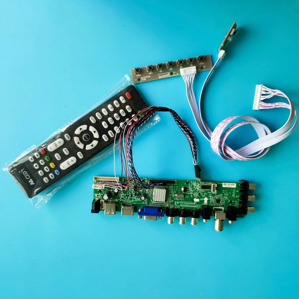 

Kit For N133BGE-L21/N133BGE-LA1 1366X768 LED USB VGA TV controller board digital HDMI AV Signal DVB-T DVB-T2 40pin 13.3" remote