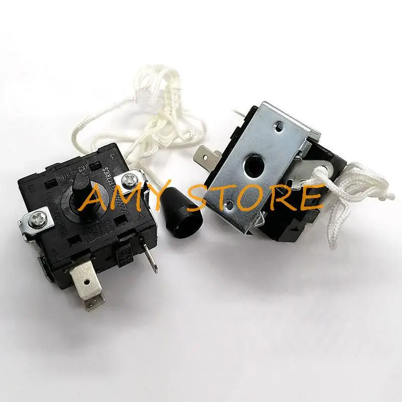 

1Pc Electric Room Heater 3Pin 5Pin Rotary Switch Selector AC 250V 16A Pull Wire