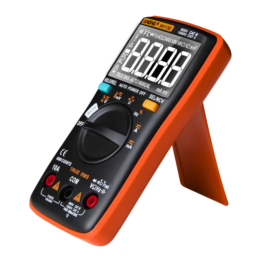 Цифровой мультиметр AN113D Электрический измеритель истинное среднеквадратичное