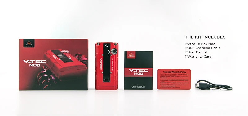 Augvape VTEC1.8 200 Вт электронная сигарета мод автоматический обход V режим OLED дисплей 510 разъем мод коробка новая версия Vape коробка мод
