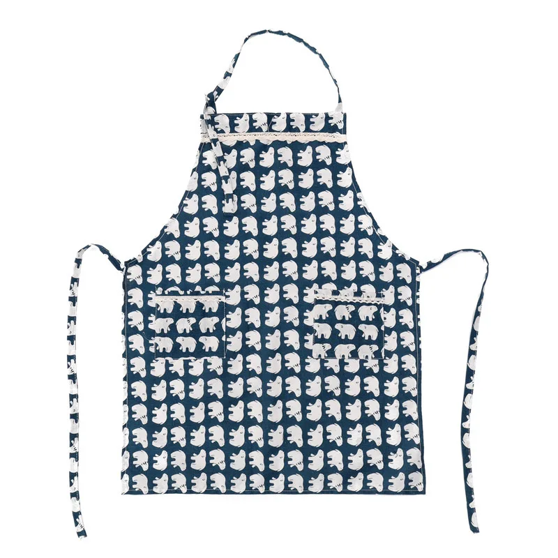 Pattern Cotton Apron Adult Bibs Home Cooking Baking Coffee Shop Cleaning Aprons Kitchen | Дом и сад