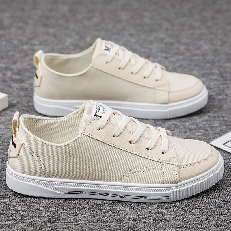 

Men Skateboarding Shoes Flats Canvas Sports Summer Light Weight Sneakers Lace Up Outdoor Athletic Shoes Male Breathable