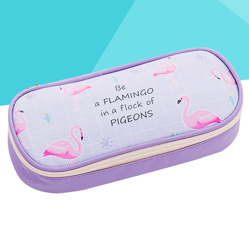 

Чехол для телефона из искусственной кожи с мультяшными животными, большой емкости, чехол для канцелярских принадлежностей (фиолетовый), 1 шт...