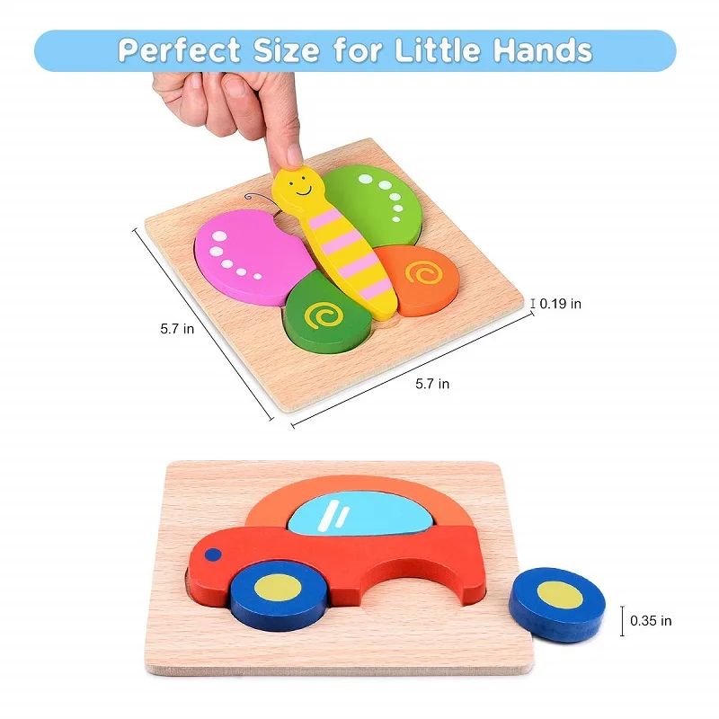 Детские игрушки деревянные 3D головоломки для детей Монтессори головоломка с