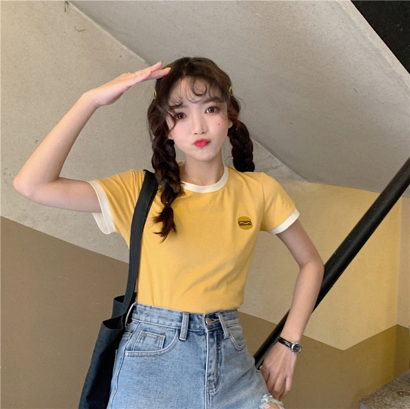 

Cheap wholesale 2021 spring summer autumn new fashion casual woman t-shirt lady beautiful nice women Tops female Ay6930