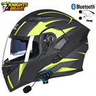 Мотоциклетный шлем GXT, защитный шлем с откидной крышкой и Bluetooth, с двойными стеклами, всесезонный