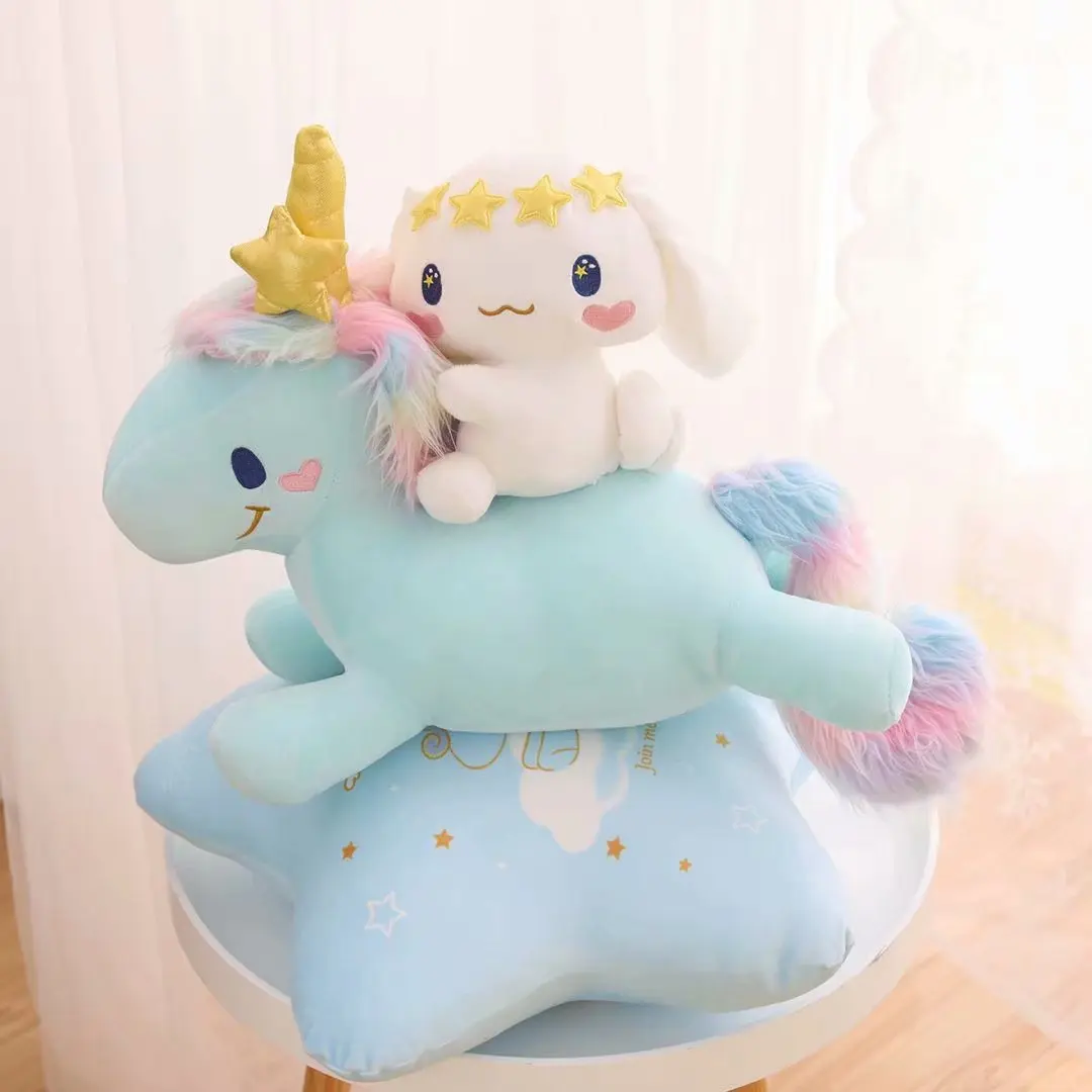 

45cm Sanrio Plush Toys Kawaii Brinquedos Infantil Menina Unicorn Cinnamoroll Star Plushie Ragdoll High Quality Gift for Children