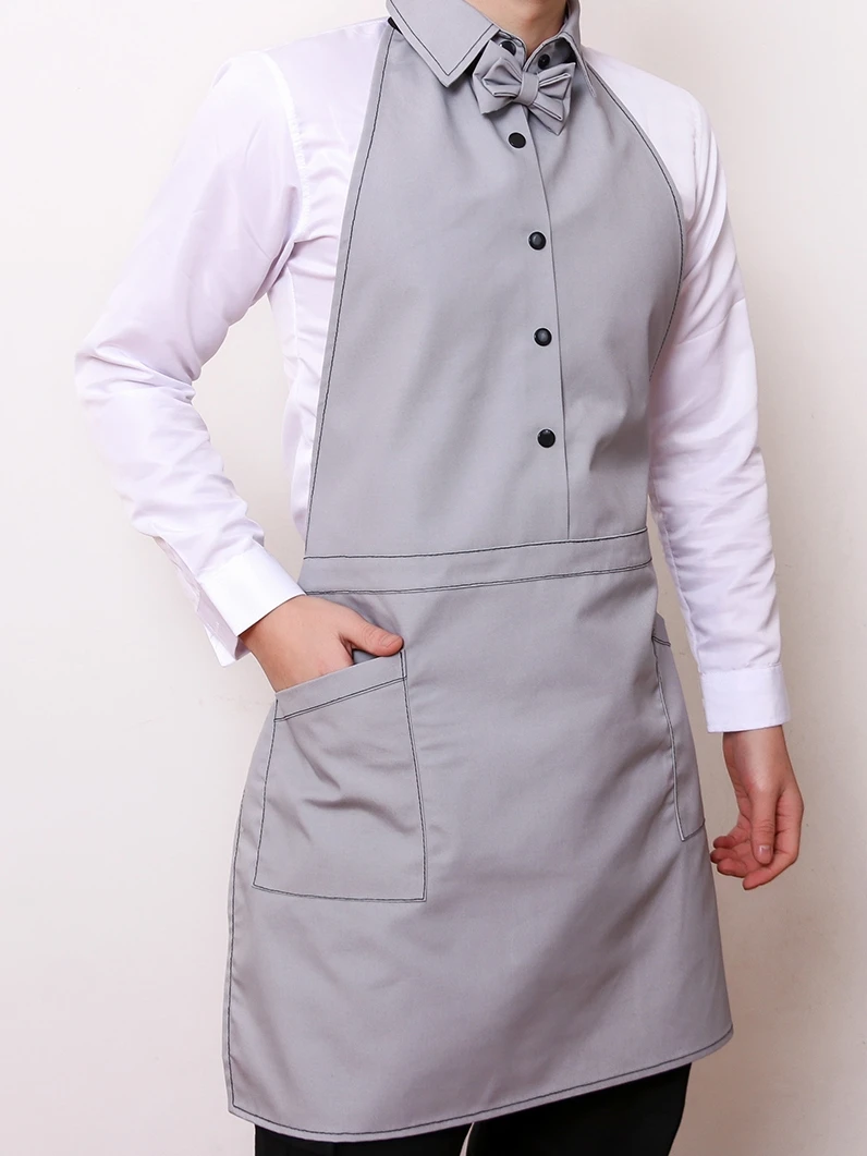 Фартук корейский модный костюм комбинезоны Мужская бариста чайный магазин