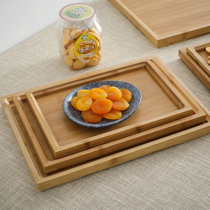 

Large Vintage Square Creative Plate Wood Tableware Serving Platter Pasta Plate Wooden Tray Talerze Obiadowe Dinnerware BK50SC