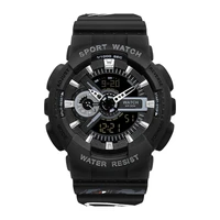 sanda 30m waterproof sports watches mens digital quartz dual display watch fashion luxury male chronograph military wristwatch