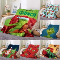 green grinch plush blanket 3d variety magic blanket wearable cloak lazy blanket double layer blanket for beds travel home