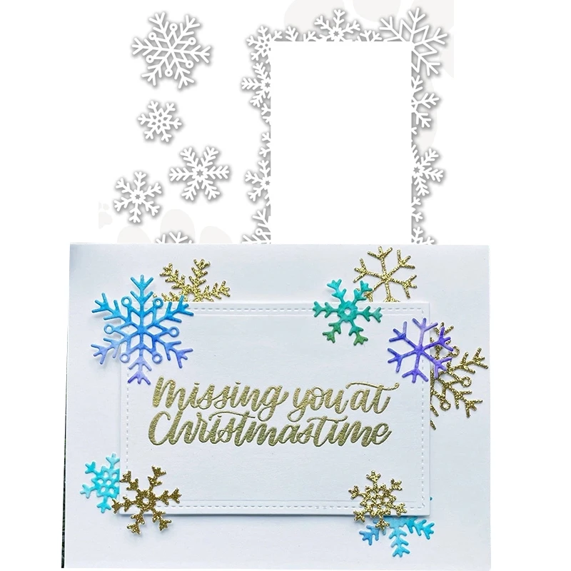 

JC Cutting Dies for Scrapbooking Dies Cut Craft Stencil Snowflake Frame Background Handmade Card Make Model Template Decoration