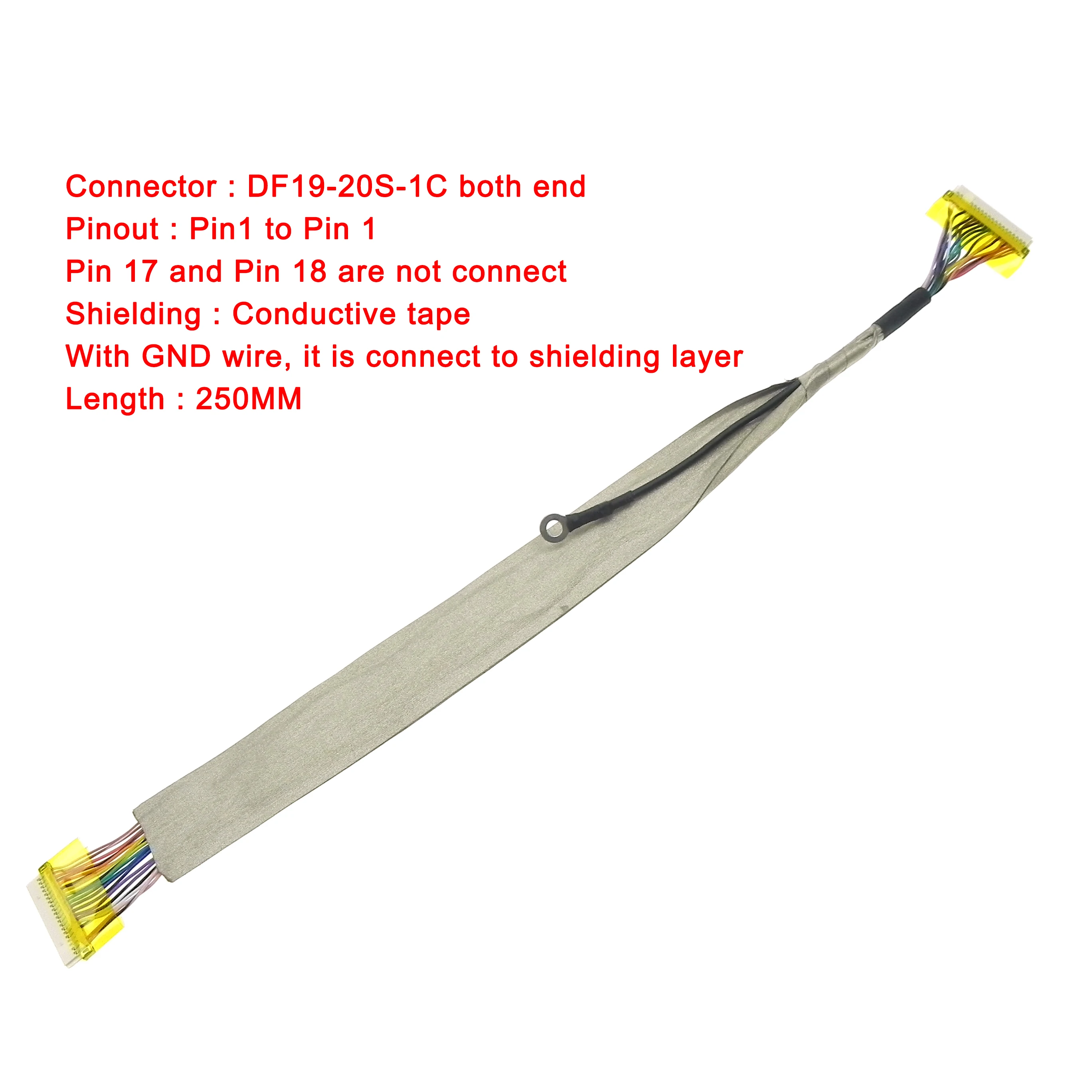 Кабель LVDS диаметром 25 см с обоих концов для ЖК контроллера 1 шт.|Монтажный жгут| |