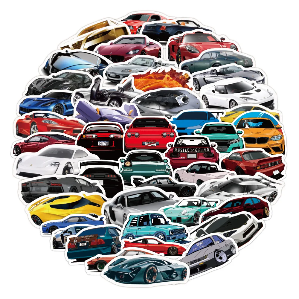 103050100pcs retrofit racing car graffiti stickers car motorcycle luggage phone guitar fridge laptop bike cool sticker toy free global shipping